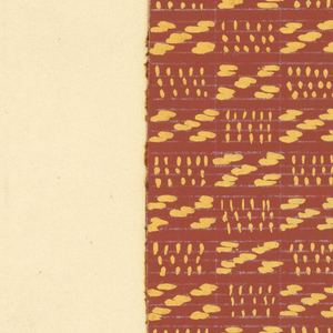 Drawing, #164 Rust and yellow; geo