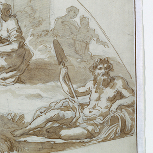 Drawing, Design for a fan: Worship of Venus by Art, 1750–70