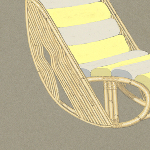 Drawing, 18. Bamboo rocking chair