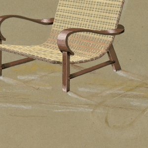 Drawing, Brown armchair
