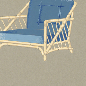Drawing, 30. Bamboo armchair with