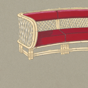 Drawing, 10. Bamboo sofa with maro
