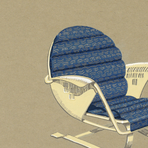 Drawing, 6. Metal armchair with na