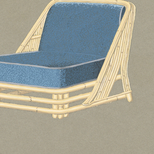Drawing, 15. Bamboo side chair wit