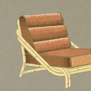 Drawing, 6. Bamboo side chair with