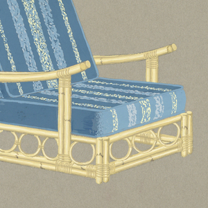 Drawing, 1. Bamboo armchair with b