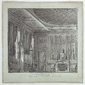Print, Stage Design: Interior of a Sitting Room for the Theater at Marseilles, ca. 1810