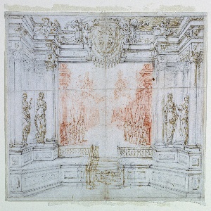 Drawing, Stage Design: Ballet Cele, 1674
