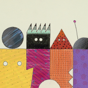 Drawing, Screen Design:  "Heads of State," Front Side, ca. 1984