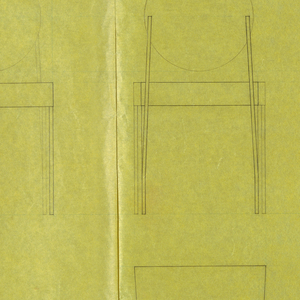Drawing, Designs for Vik-ter Chair, 1990