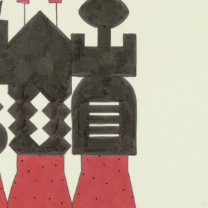 Drawing, Screen Design:  "Voodoo for Peace," Reverse Side, ca. 1984