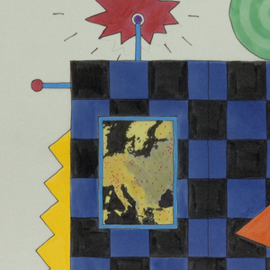 Drawing, Screen Design:  "Early Warning System,"  Front Side, ca. 1987