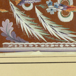 Drawing, Design for Textile Border with Triangular Flowers
