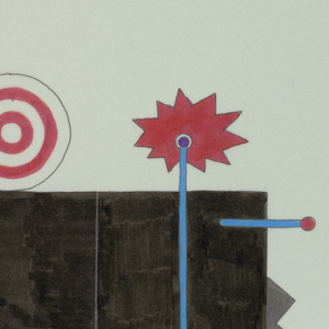 Drawing, Screen Design:  "Early Warning System,"  Reverse Side, ca. 1987