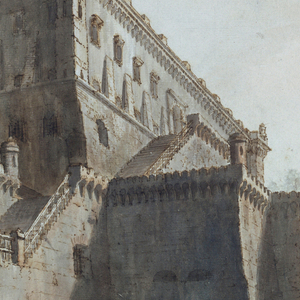 Drawing, Stage Design, Castle with a Portcullis, early 19th century