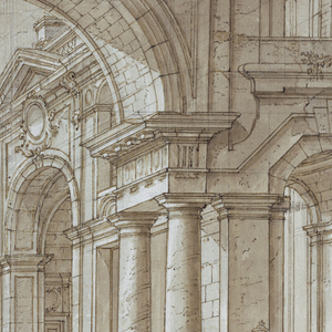 Drawing, Stage Design, View of a Palace from a Terrace, ca. 1770–80