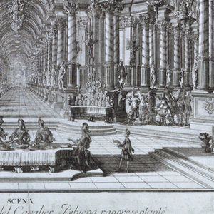 Print, Stage Design: A Banquet Hall, 1740–44