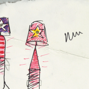 Drawing, Designs for Floor Lamps in Form of Rockets, 1980s