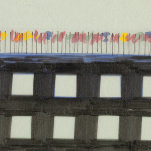 Drawing, Screen Design:  possibly "Global Dice", 1980s