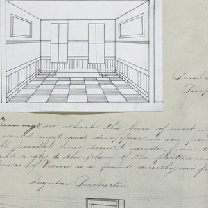 Drawing, Exercises in Parallel One-Point Perspective, ca. 1880