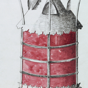 Drawing, Design for a Wrought Iron Light Fixture, January 30, 1894