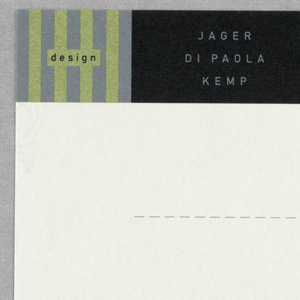 Letterhead, Jager Di Paola Kemp, 1993