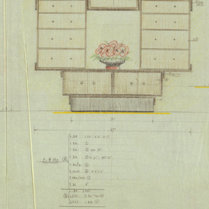 Drawing, Design for Two Side Tables, 1933