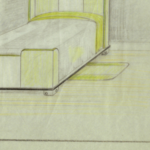 Drawing, Design for Daybed, 1933–34
