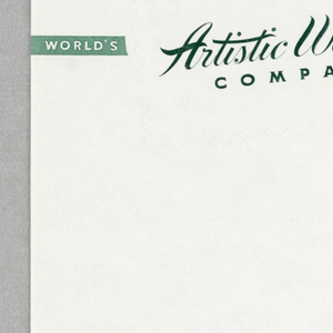 Letterhead, Artistic Weaving Co.