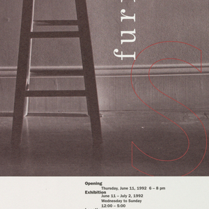 Print/poster, Poster for "Architecture Represented, Rurniture Realized" Exhibition, 2AES, Art and Architecture Exhibition Space, San Francisco, 1992