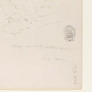 Drawing, Kaaterskill Falls, Catskill Mountains, New York, July 1844