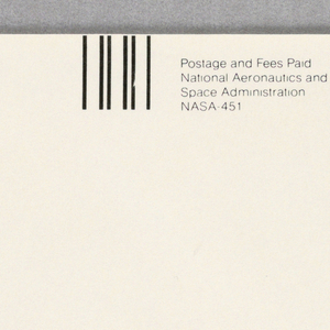 Envelope, NASA letterhead, red typo, 1974