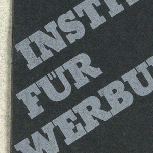 Brochure, Institut für Werbung und Verkauf in Wien