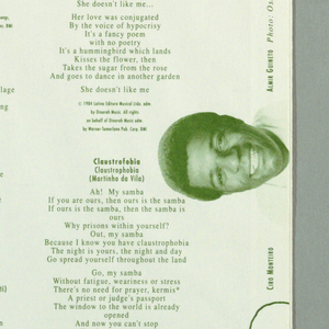 Album Cover, David Byrne, O. Samba, 1989