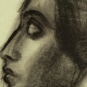Drawing, Female Head, Left Profile; Eye Closed, ca. 1930s