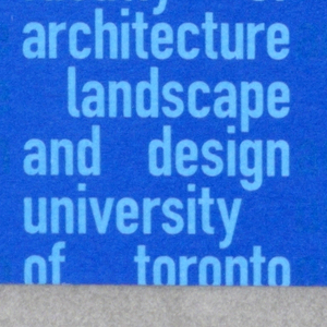 Business Card, Business Card for Faculty of Architecture Landscape and Design, University of Toronto, 1999