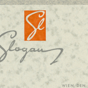 Letterhead, Photos Edith Glogau, Wien