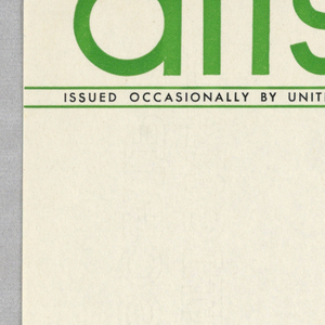 Sheet Of Stationery, Arts in the New York
