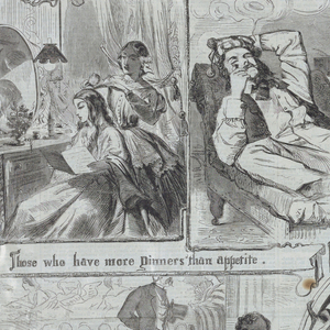 Print, Thanksgiving Day, 1860 - The Two Great Classes of Society, from Harper