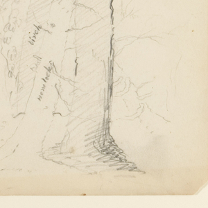 Drawing, Moses Rock, Mountain House, July 1844