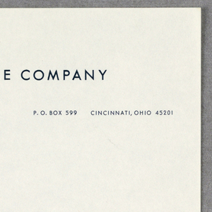 Letterhead, The Proctor & Gamble Company, Cinncinati, early–mid-20th century
