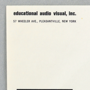 Envelope, Educational Audio Visual, Inc., Pleasantville, NY, 1960