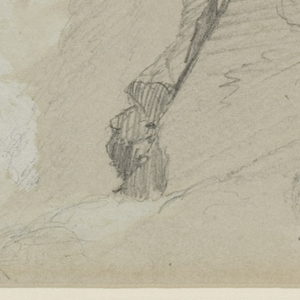 Drawing, Horseshoe Falls and Table Rock, Niagara River, 1856–57