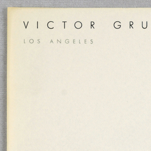 Sheet Of Stationery, Victor Gruen Architect A., ca. 1948