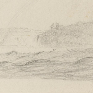 Drawing, Study for a Painting of Niagara Falls, 1856–57
