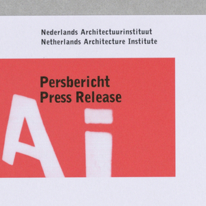Letterhead, NAI (Nederlands Architectuurinstituut) Press Release Letterhead, 1983