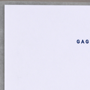 Letterhead, Letterhead for Gagosian Gallery, London, 2000