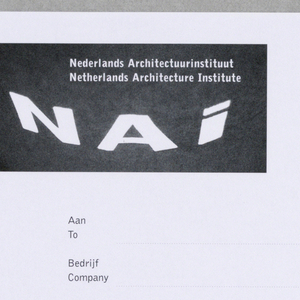 Letterhead, NAI (Nederlands Architectuurinstituut) Fax Form, 1983
