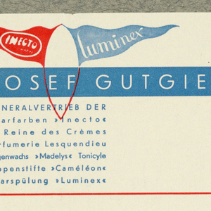 Letterhead, Josef Gutgiesser, Wien