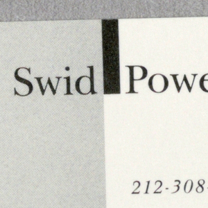 Business Card, Swid Powell, 1986